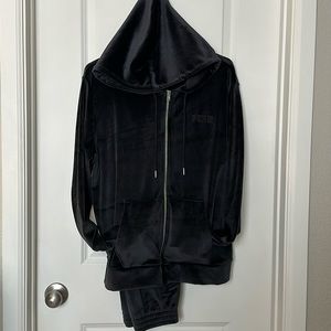 PINK Velour Jogger Hoodie Set